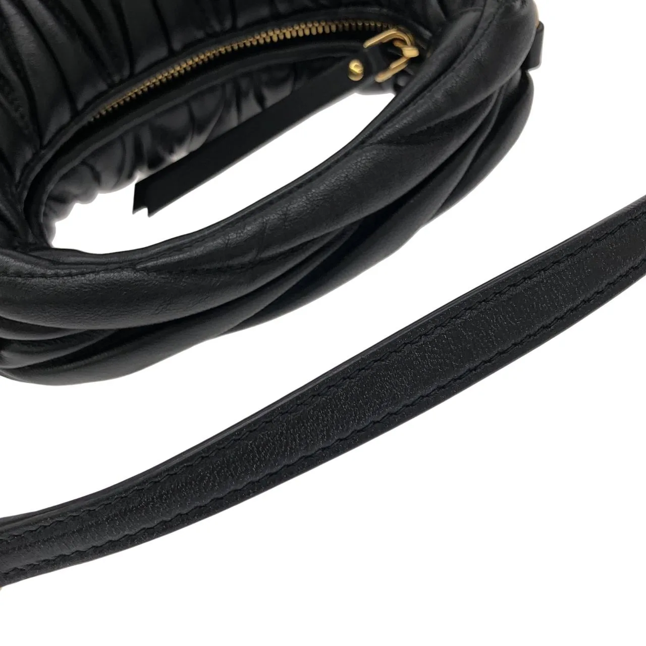 MIU MIU 5BP078 手提包 黑色 中古品A - 縮圖 6