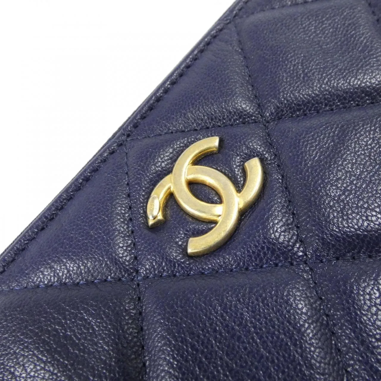 CHANEL Pouch Navy Rank A - Thumbnail 4