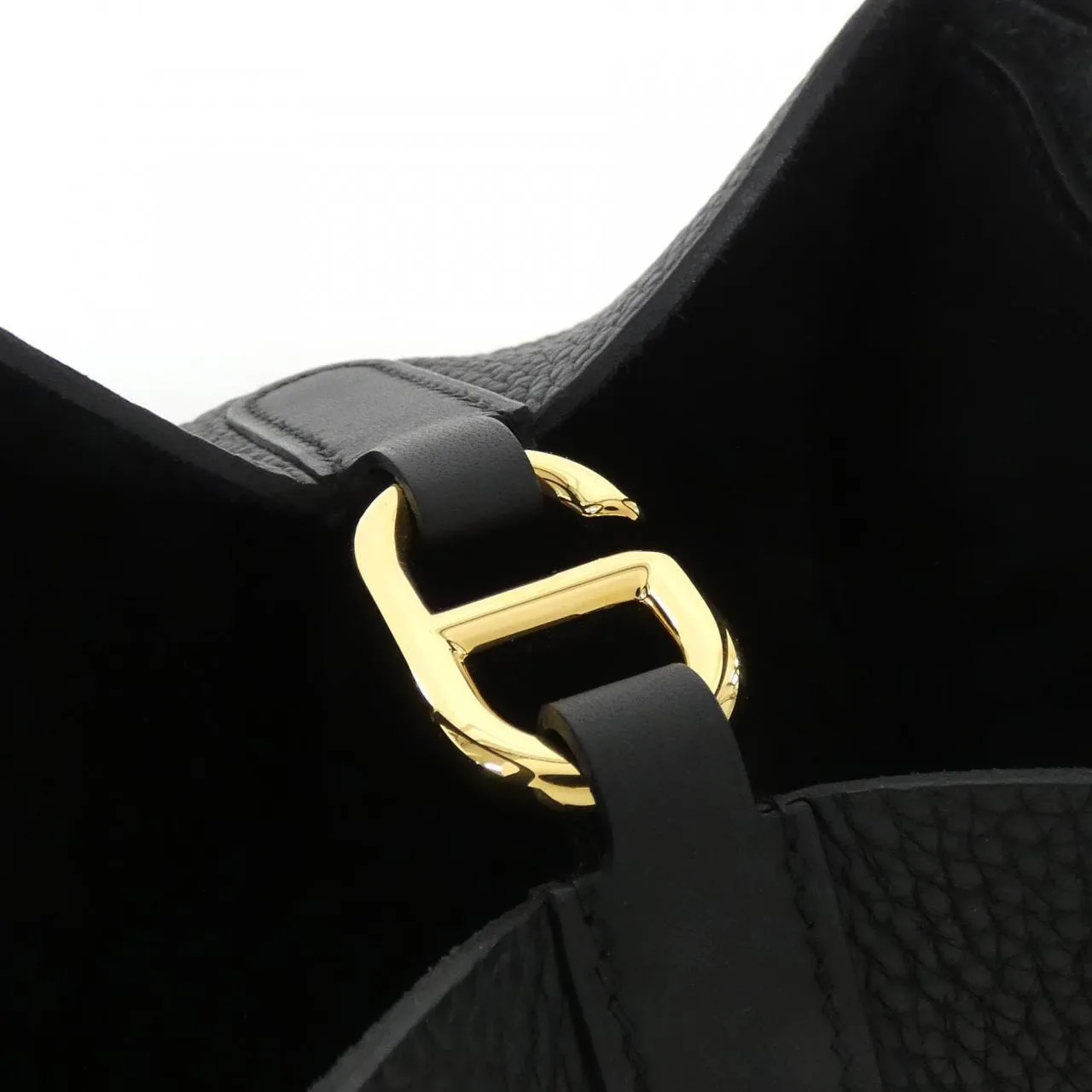 HERMES 084274CC Handbag Clemence Black Clemence Leather Rank A - Thumbnail 5