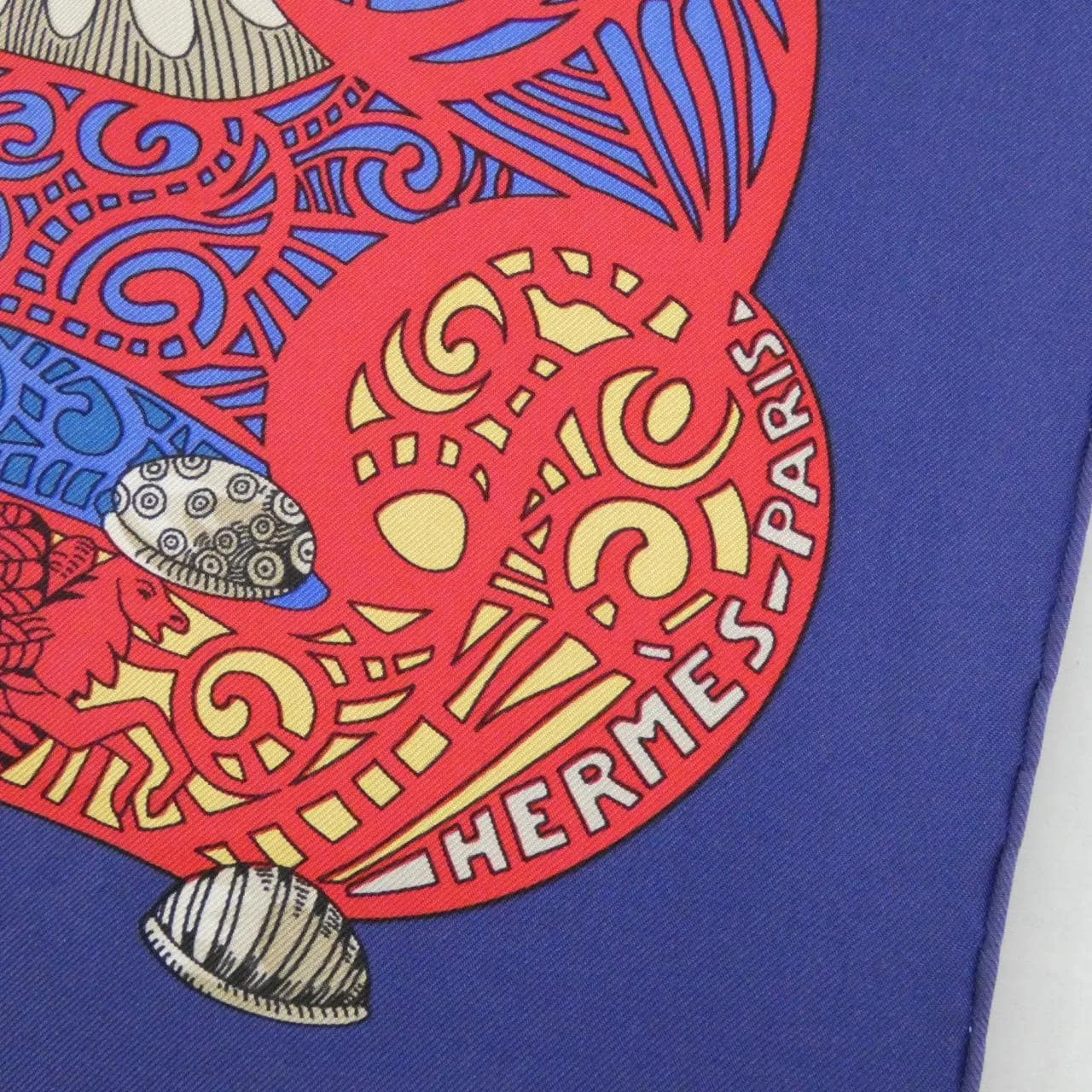 HERMES Scarf Blue Rank A - Thumbnail 2