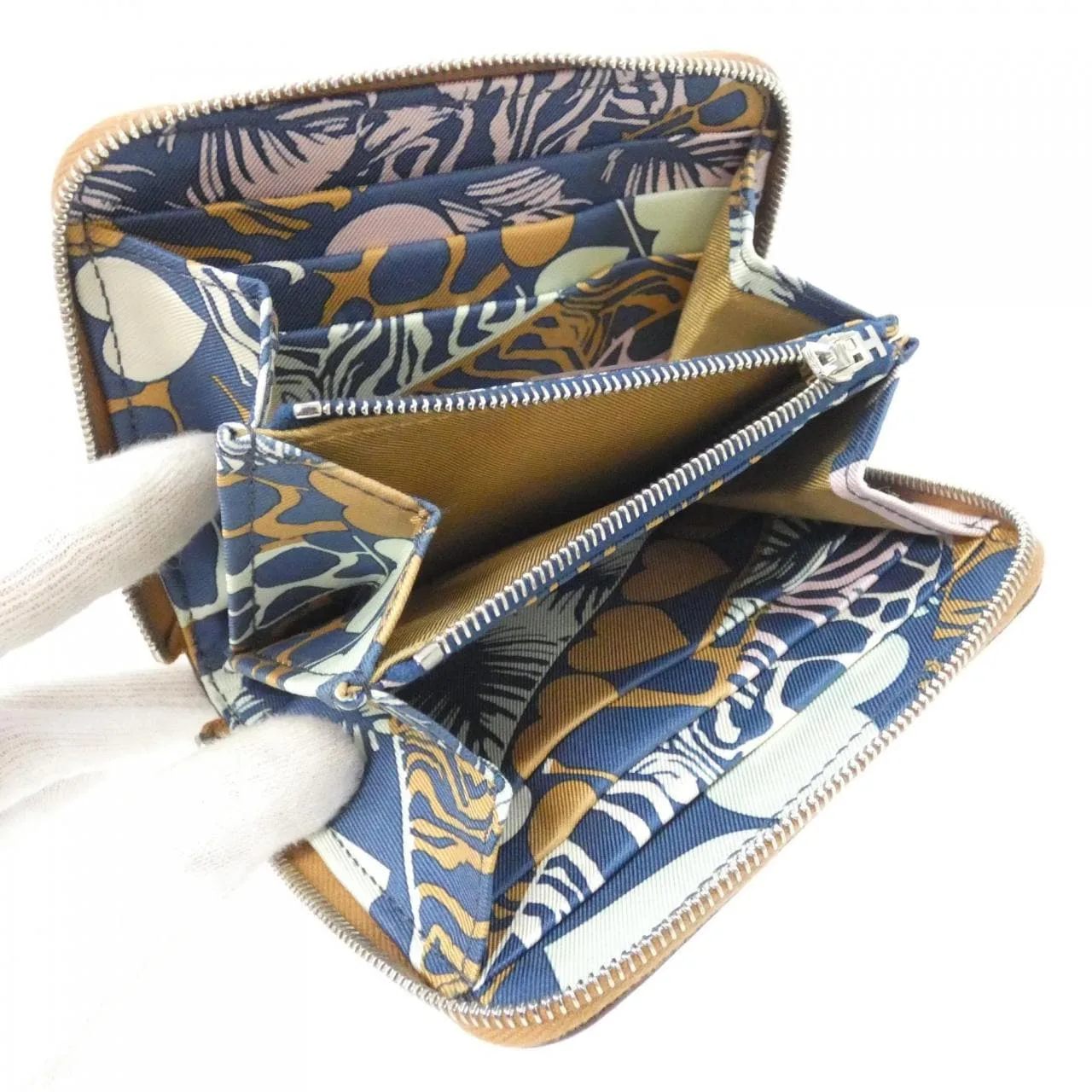 HERMES 084540CK Wallet Navy Rank A - Thumbnail 4