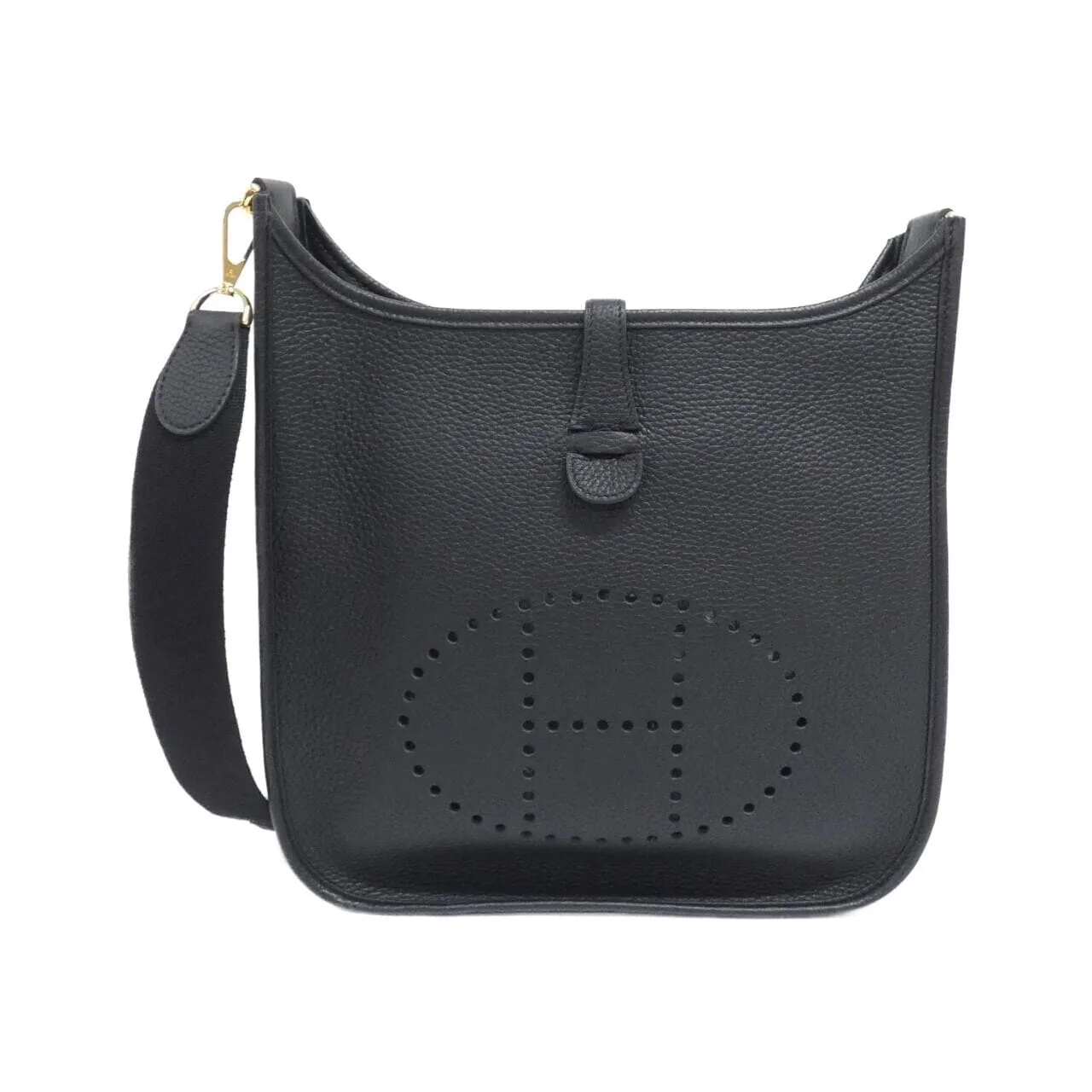 HERMES Evelyne 056277CC Shoulder Clemence Black