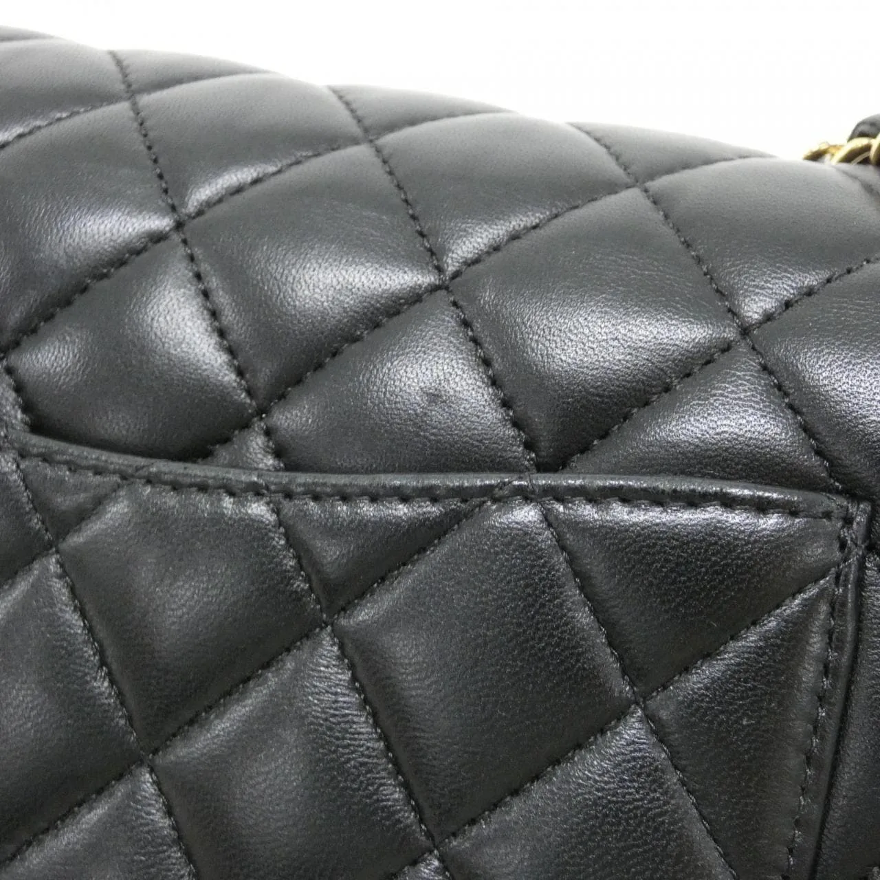 CHANEL Matelasse 1112 Shoulder Lambskin 黑色 羊皮 中古品A - 縮圖 7