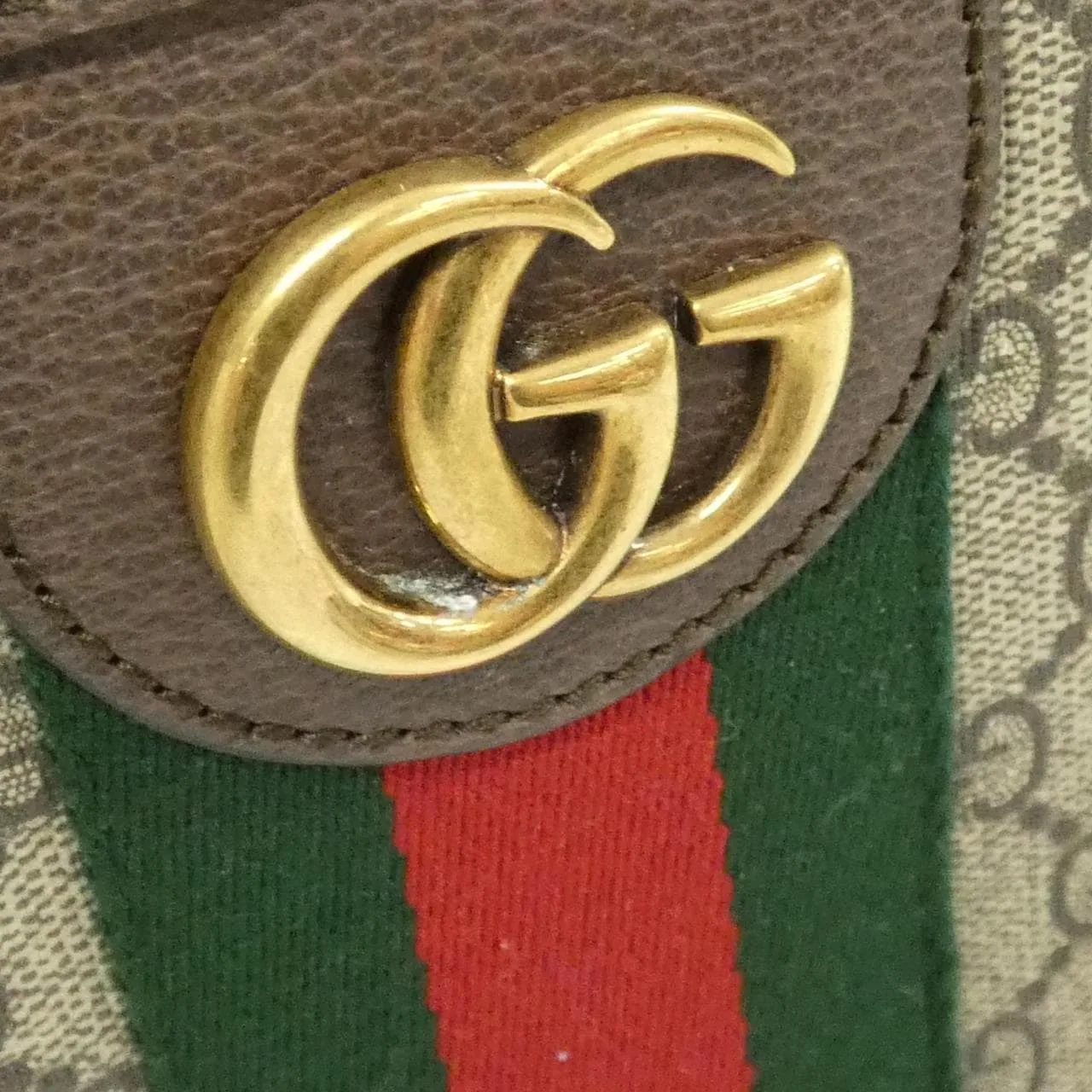 GUCCI Ophidia 547934 96IWT 肩背包 帆布 黑色 帆布 中古品A - 縮圖 4