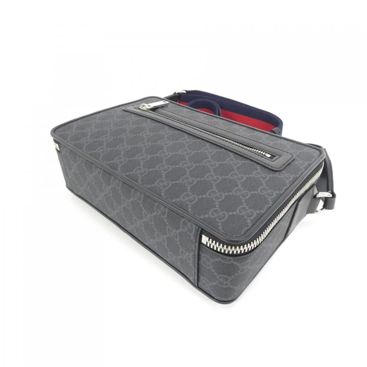 GUCCI 822072 FADJA Shoulder Canvas 黑色 帆布 中古品A - 縮圖 3