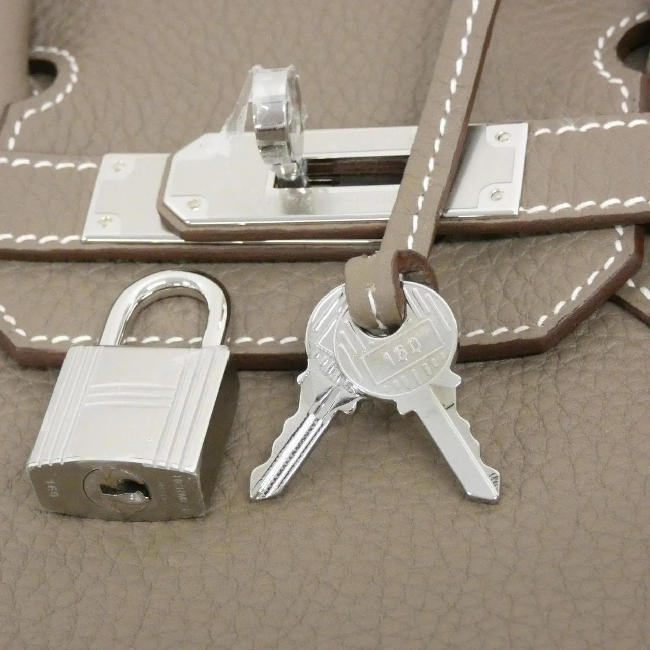 HERMES Birkin 030520CK Handbag Togo Etoupe Togo Leather Rank A - Thumbnail 4