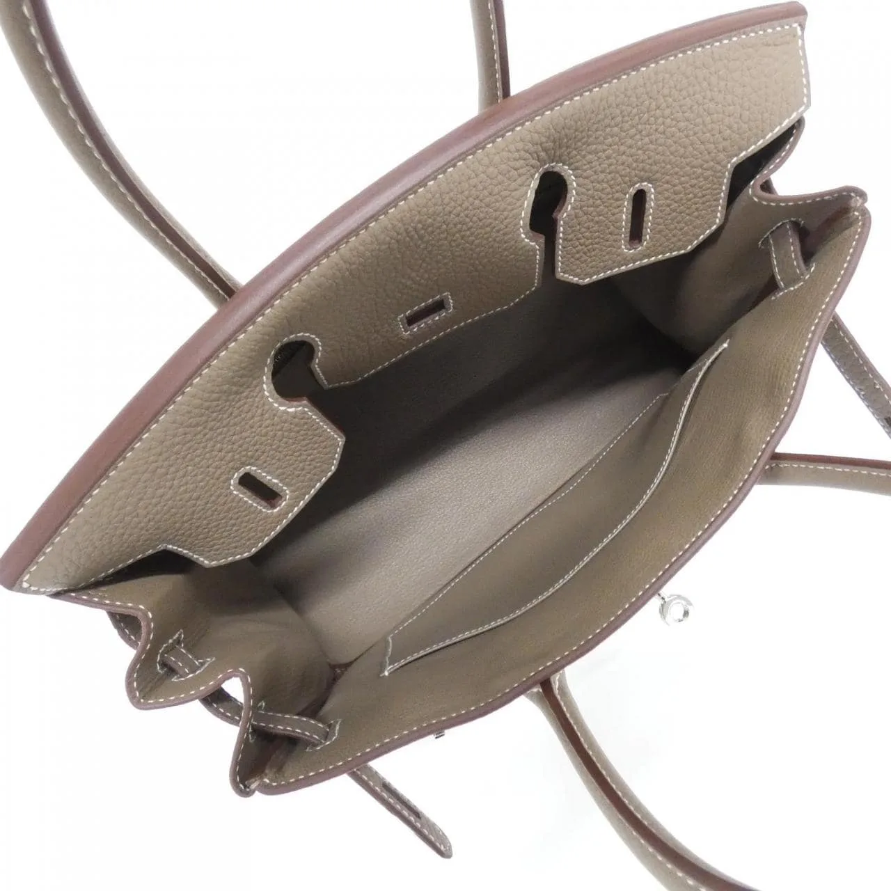 HERMES Birkin 030520CK Handbag Togo Etoupe Togo Leather Rank A - Thumbnail 6