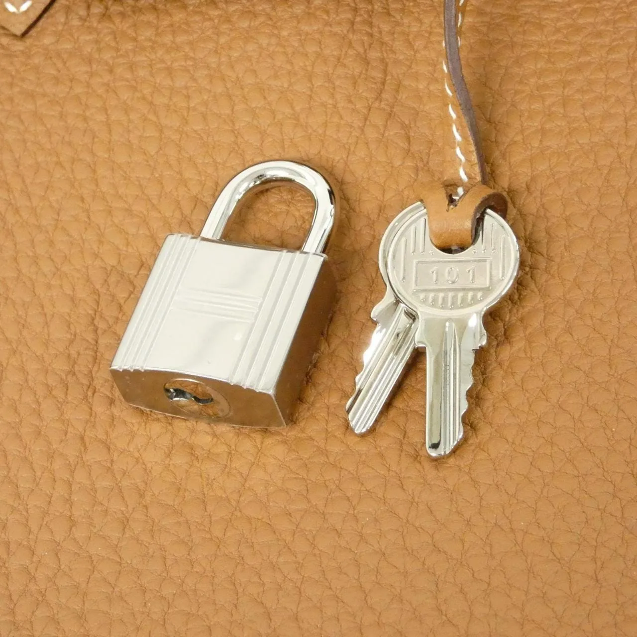 HERMES Birkin 041344CK Handbag Togo Gold Togo Leather Unused - Thumbnail 4