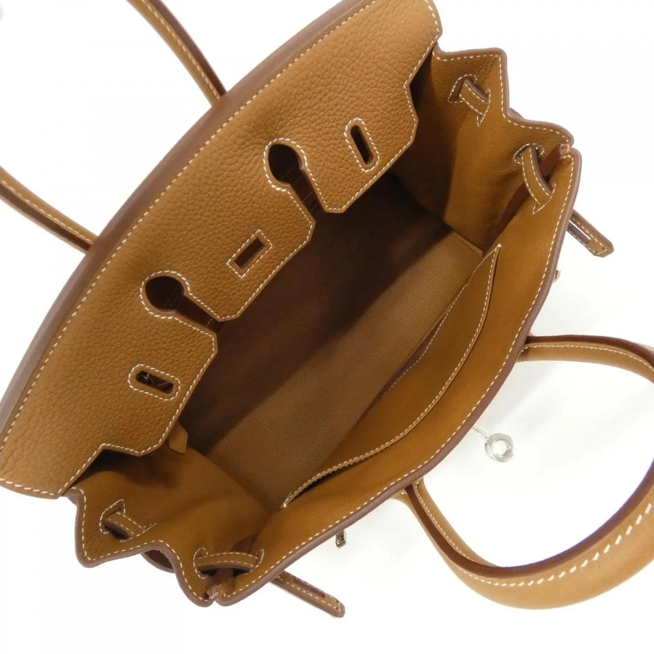 HERMES Birkin 041344CK Handbag Togo Gold Togo Leather Unused - Thumbnail 6