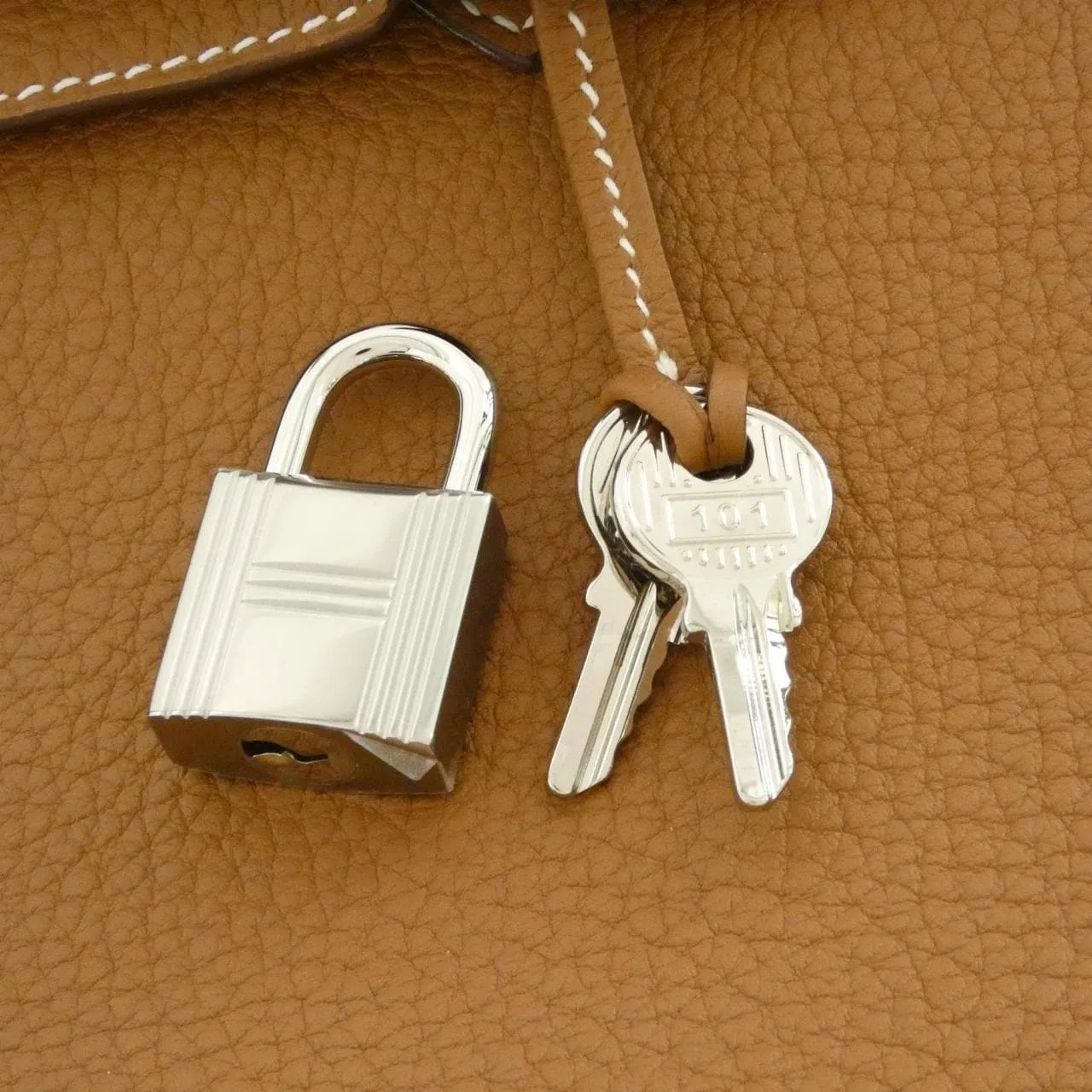 HERMES Birkin 041344CK Handbag Togo Gold Togo Leather Unused - Thumbnail 4