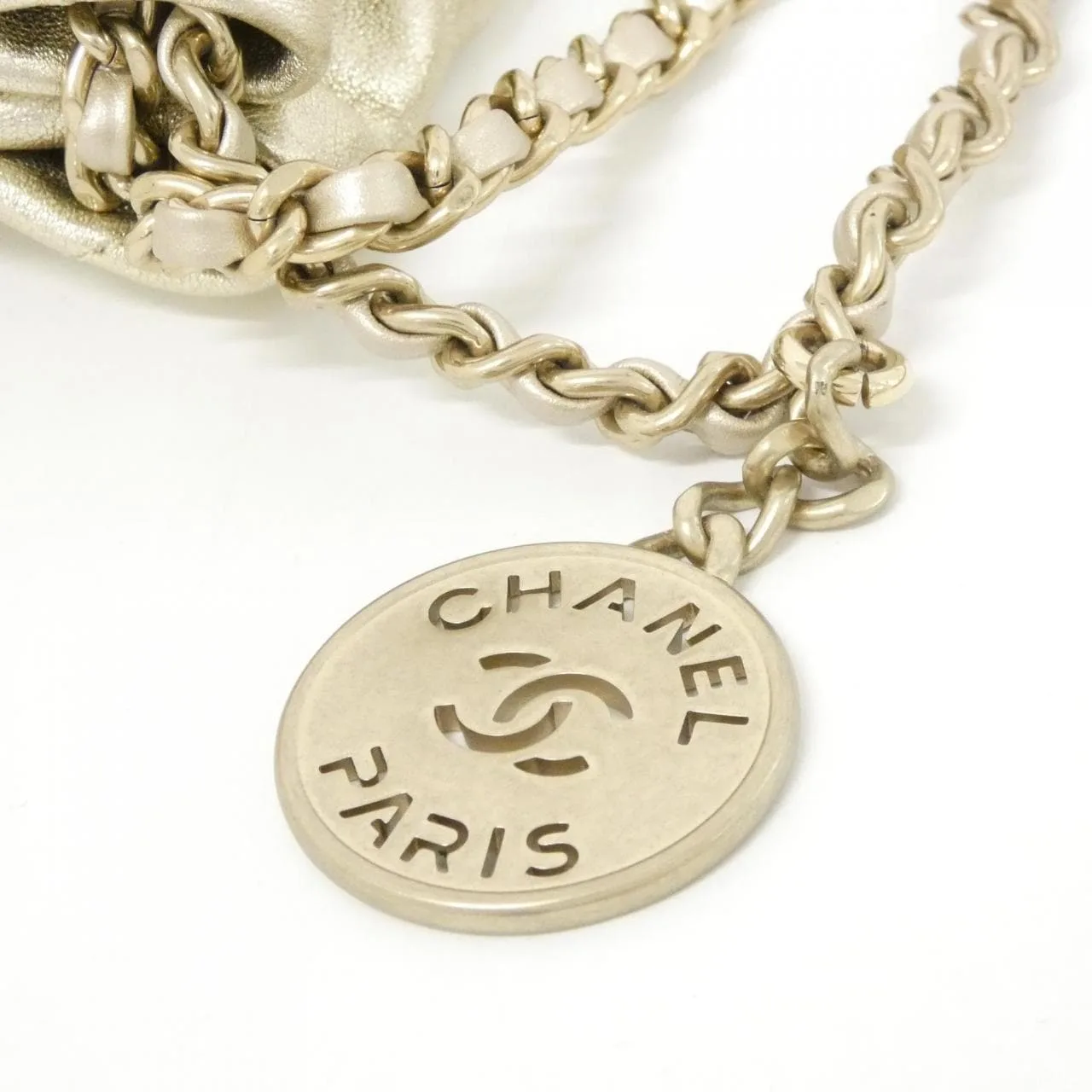 CHANEL Chanel 22 AS3980 Handbag Lambskin 金色 羊皮 中古品A - 縮圖 4