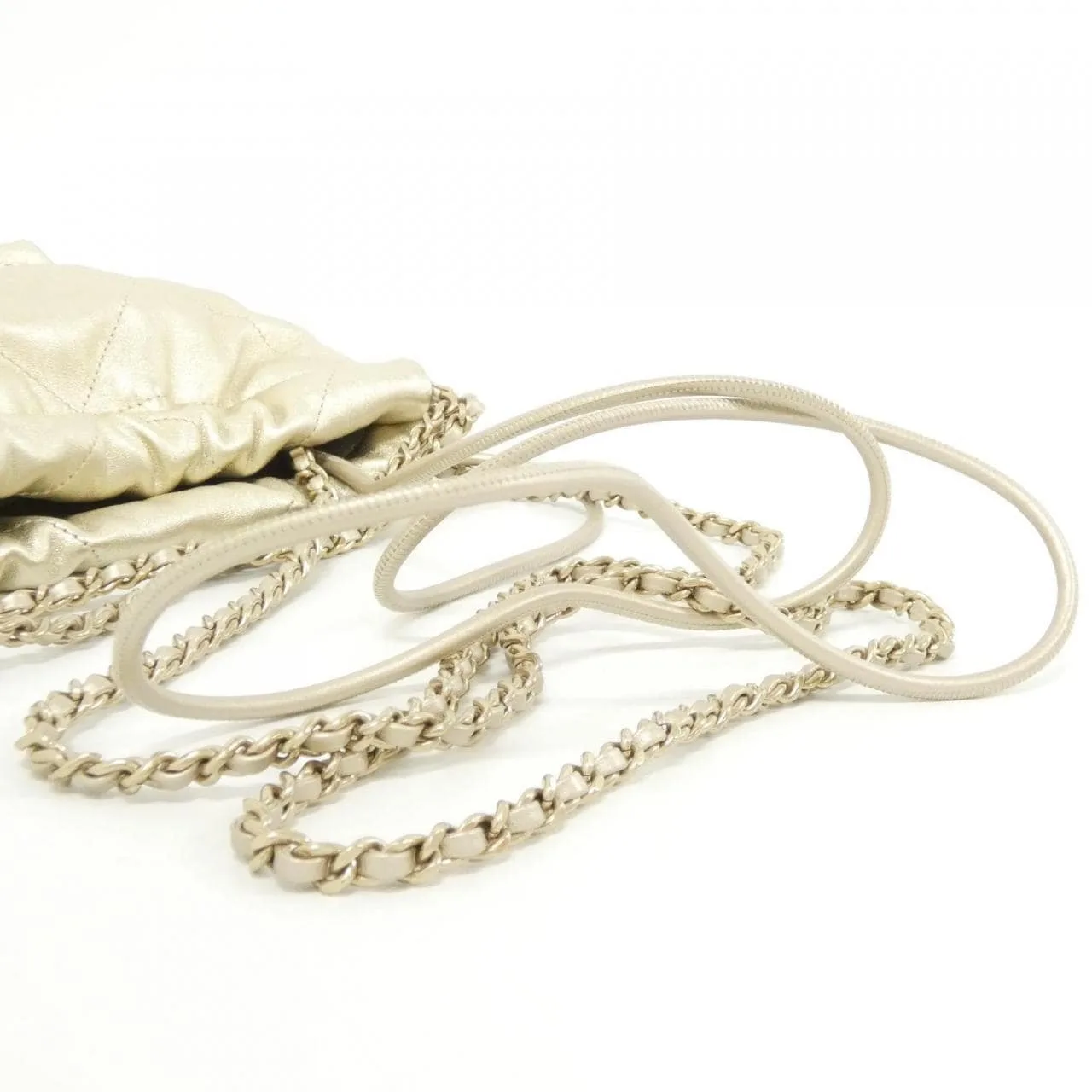 CHANEL Chanel 22 AS3980 Handbag Lambskin 金色 羊皮 中古品A - 縮圖 5