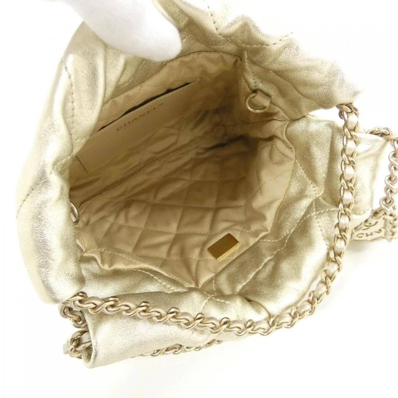 CHANEL Chanel 22 AS3980 Handbag Lambskin 金色 羊皮 中古品A - 縮圖 6