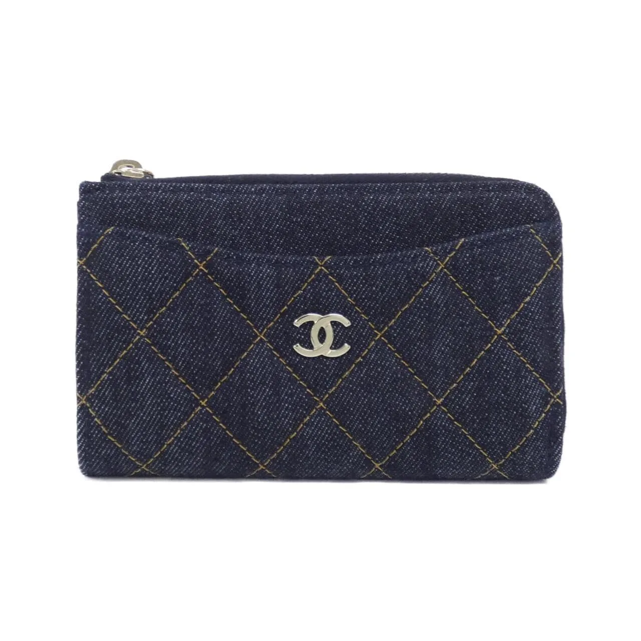 CHANEL Timeless Classic AP3179 Card Case Denim