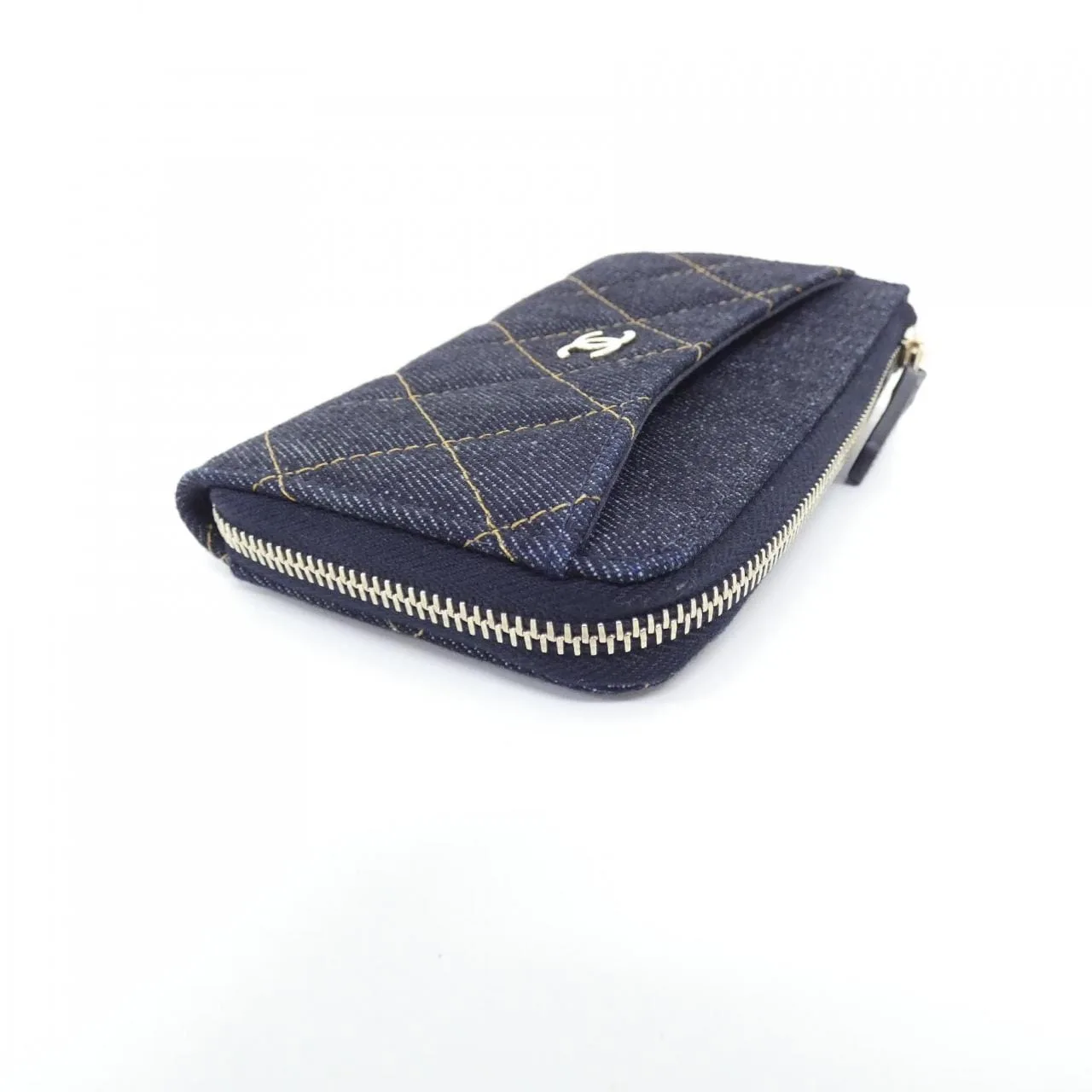 CHANEL Timeless Classic AP3179 Card Case Denim Blue Denim Rank A - Thumbnail 3