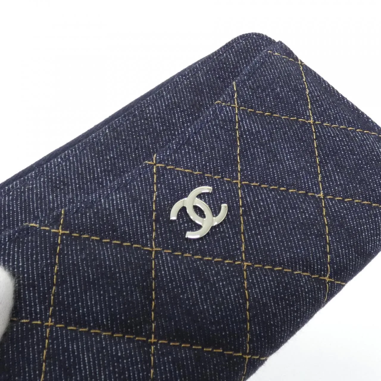 CHANEL Timeless Classic AP3179 Card Case Denim Blue Denim Rank A - Thumbnail 5