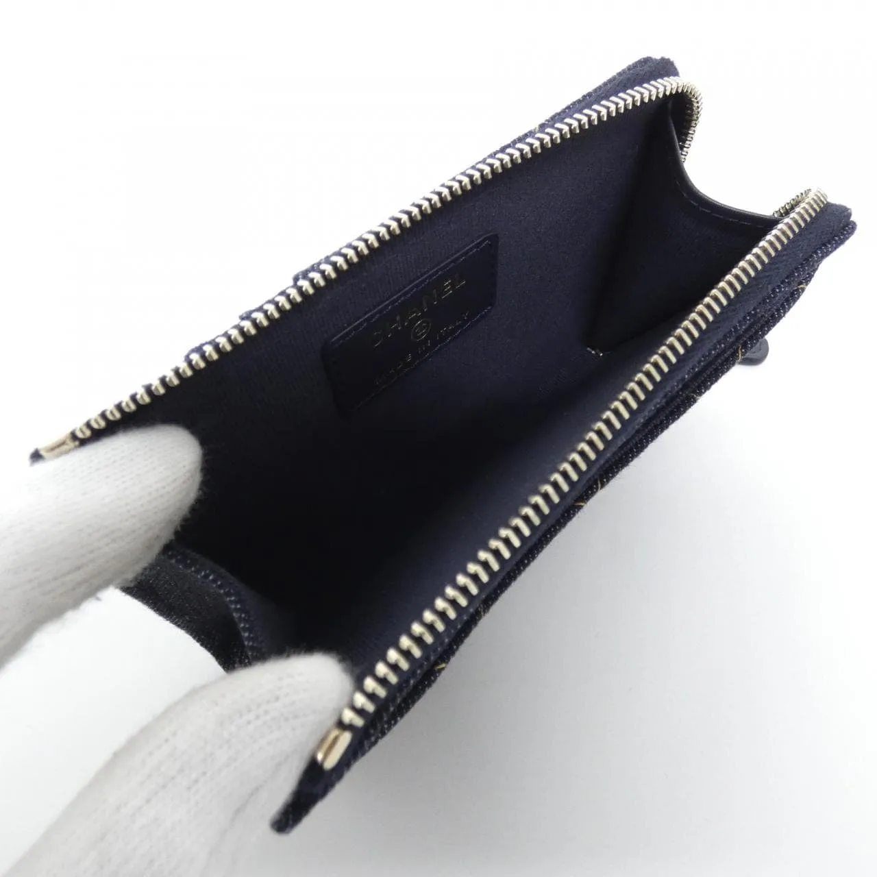 CHANEL Timeless Classic AP3179 Card Case Denim Blue Denim Rank A - Thumbnail 6