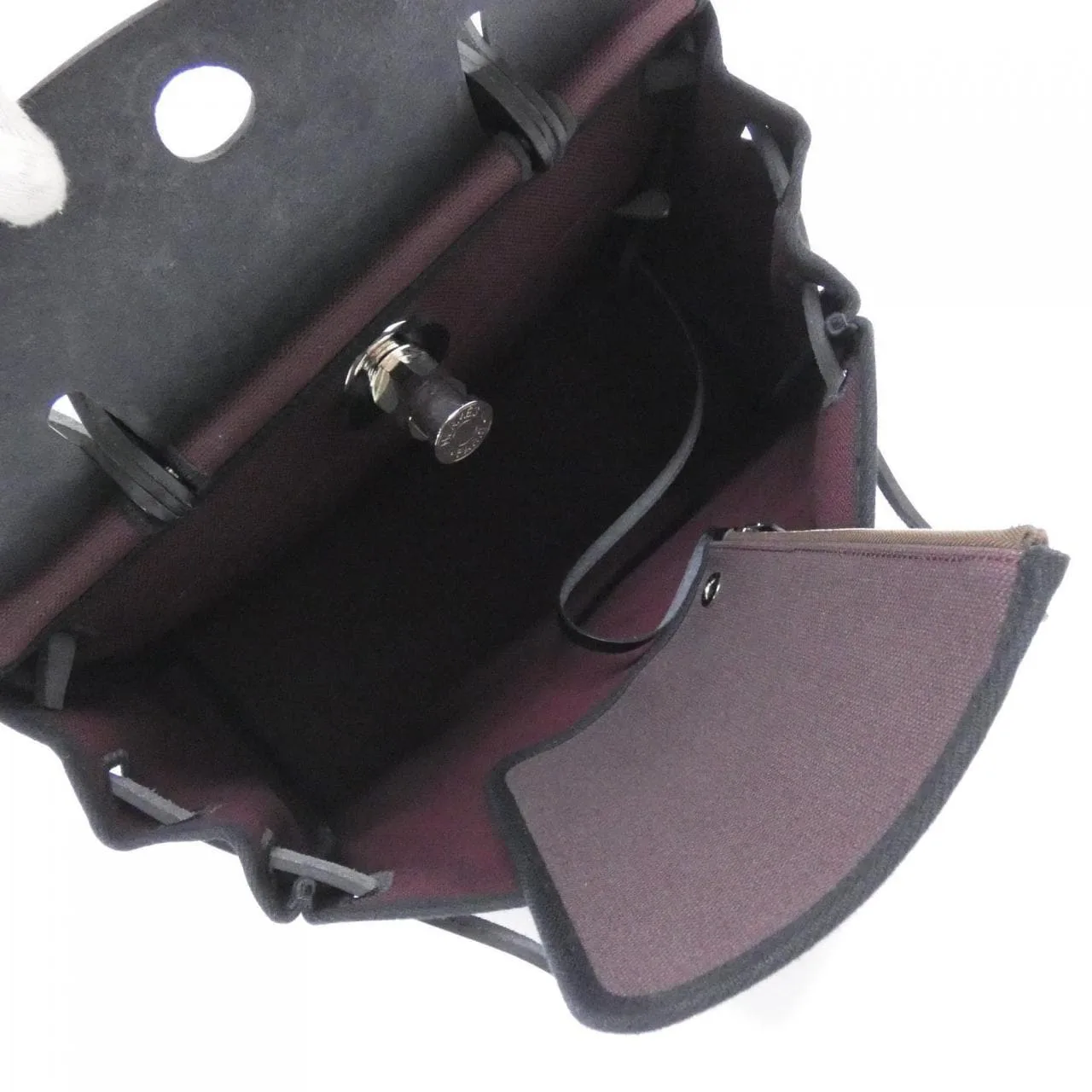 HERMES Herbag 078971CK Handbag Black Rank A - Thumbnail 9