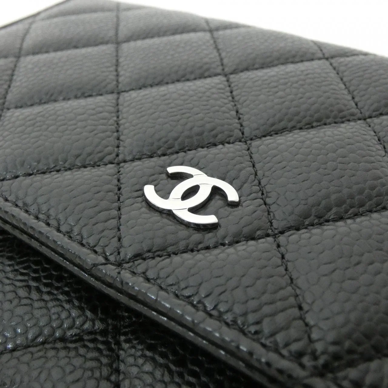 CHANEL Timeless Classic AP0250 Wallet Grained Calfskin 黑色 荔枝紋牛皮 中古品A - 縮圖 4