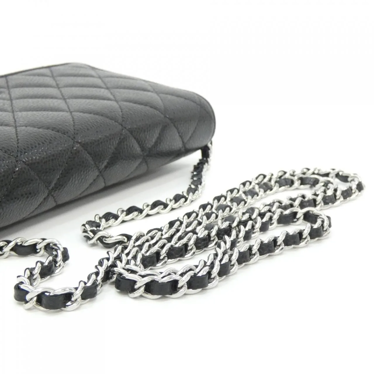 CHANEL Timeless Classic AP0250 Wallet Grained Calfskin 黑色 荔枝紋牛皮 中古品A - 縮圖 6