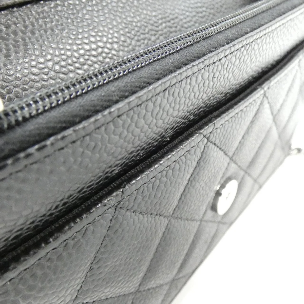 CHANEL Timeless Classic AP0250 Wallet Grained Calfskin 黑色 荔枝紋牛皮 中古品A - 縮圖 8