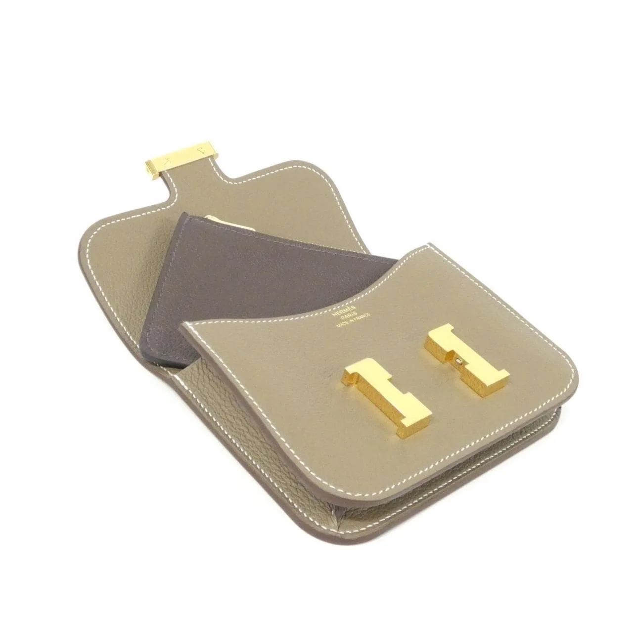 HERMES Constance 082501CC Wallet Taupe Rank A - Thumbnail 4