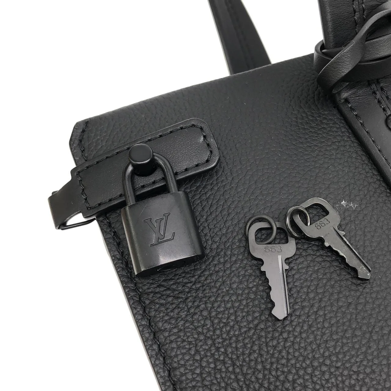 LOUIS VUITTON M57308 托特包 羊皮 黑色 羊皮 中古品A - 縮圖 4