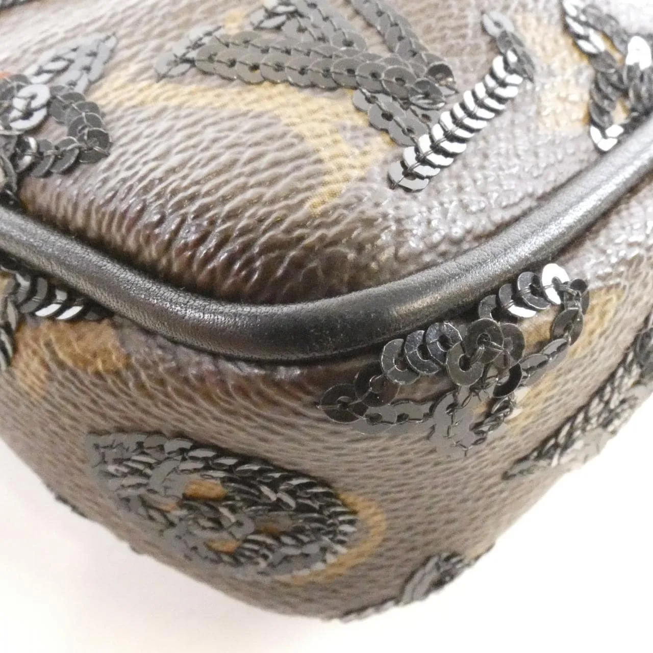 LOUIS VUITTON Pochette M40247 小斜揹包 Monogram 黑色 Monogram 中古品B - 縮圖 2