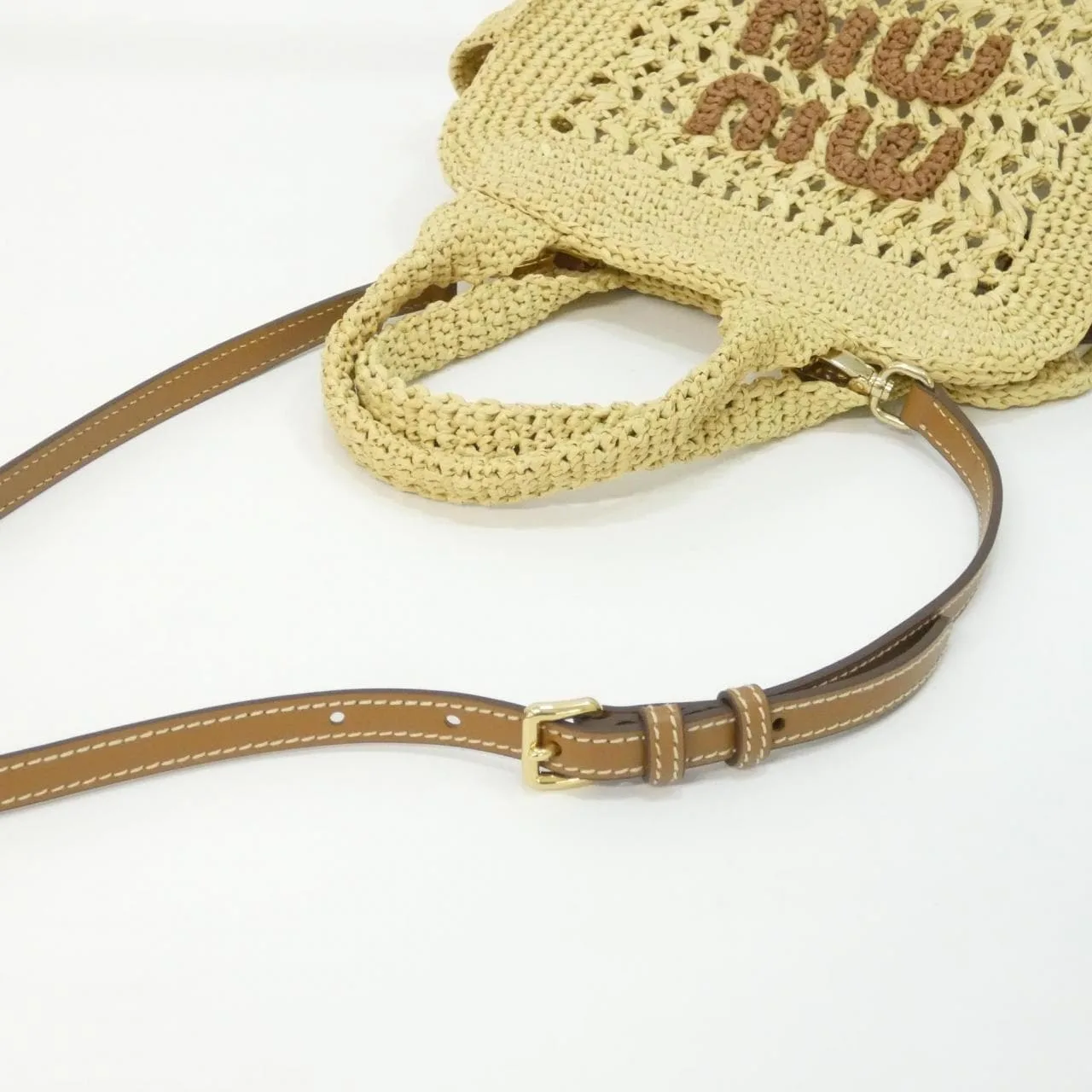 MIU MIU 5BA283 手提包 Cognac 中古品A - 縮圖 4