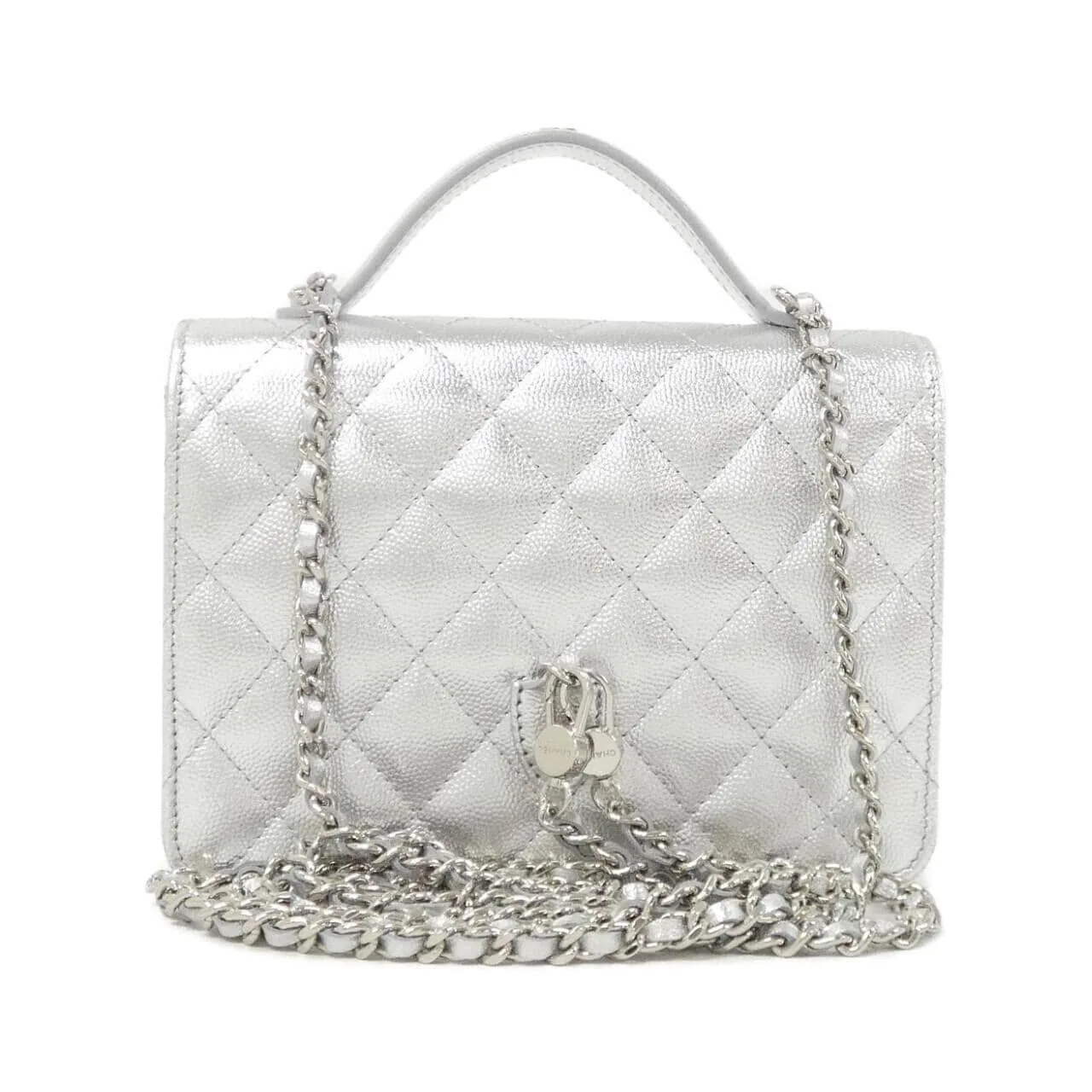 CHANEL AP4406 Backpack Grained Calfskin 銀色 荔枝紋牛皮 中古品A - 縮圖 2