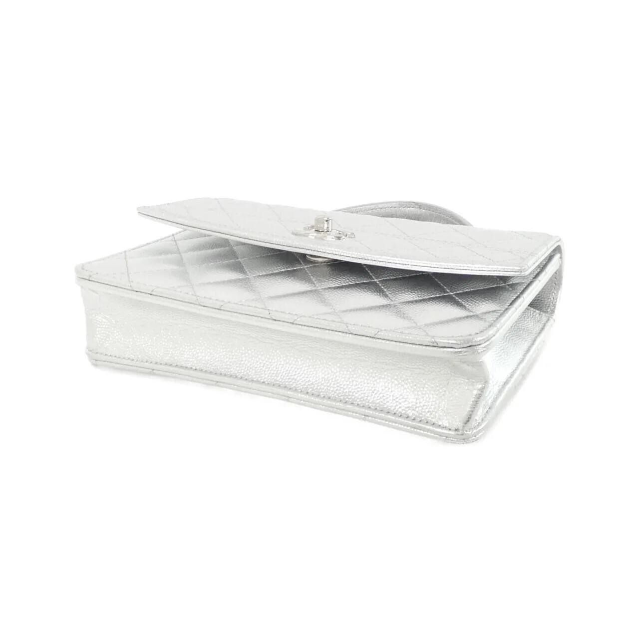 CHANEL AP4406 Backpack Grained Calfskin 銀色 荔枝紋牛皮 中古品A - 縮圖 3