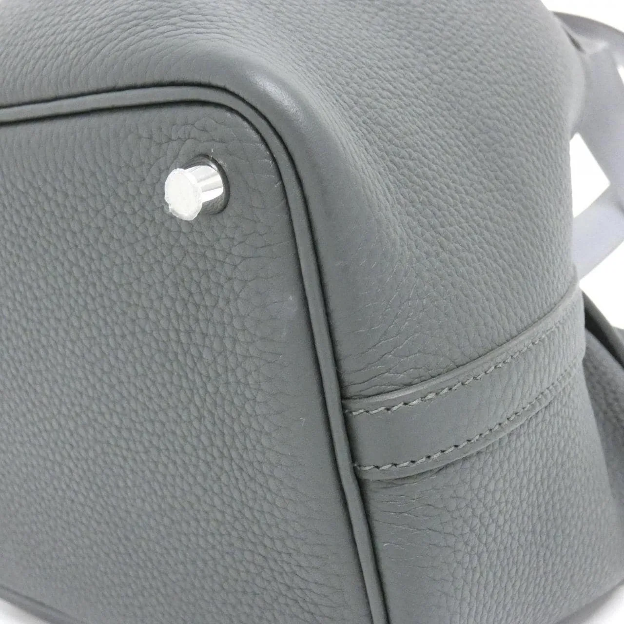 HERMES Picotin 069560CK Handbag Clemence Black Clemence Leather Rank A - Thumbnail 2