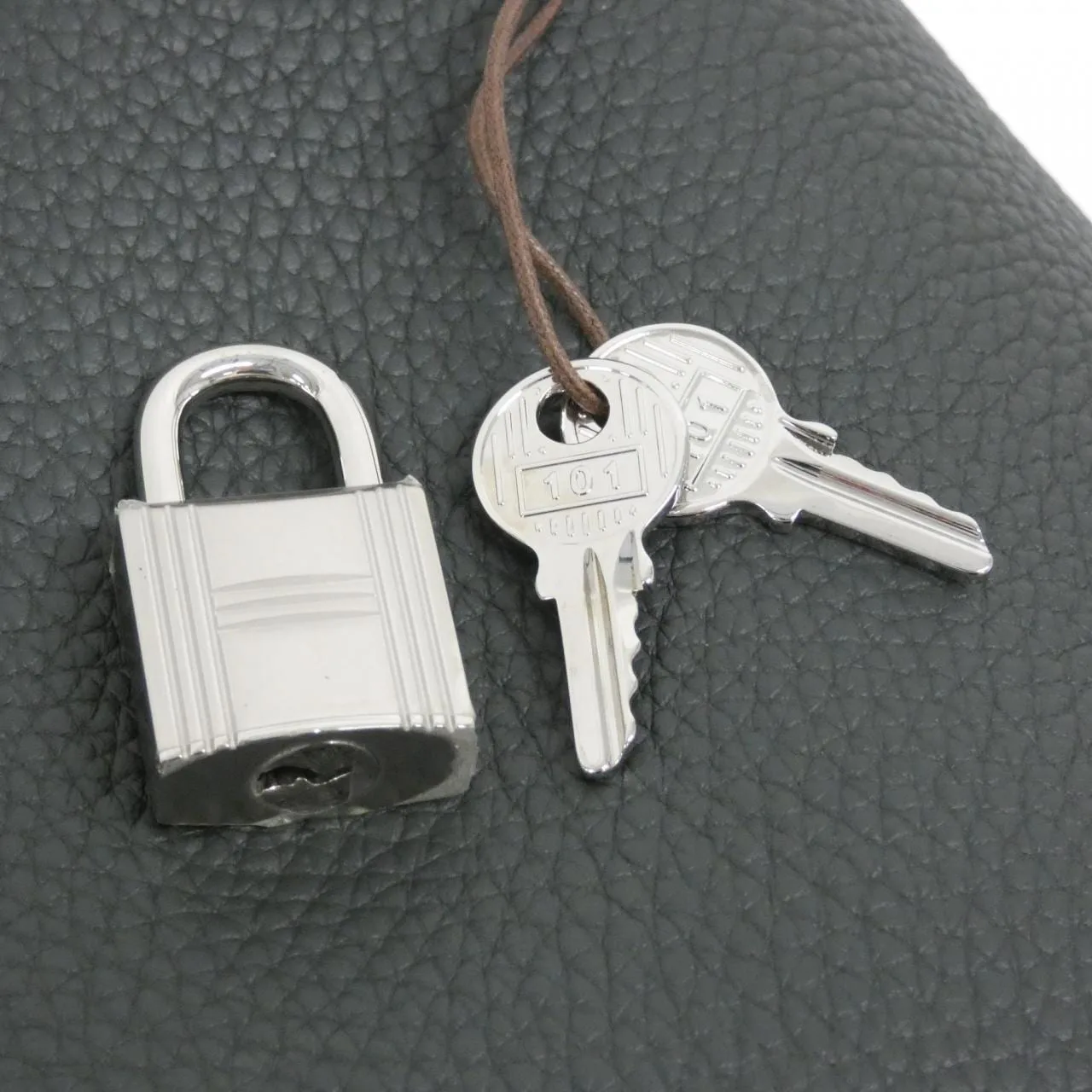 HERMES Picotin 069560CK Handbag Clemence Black Clemence Leather Rank A - Thumbnail 6