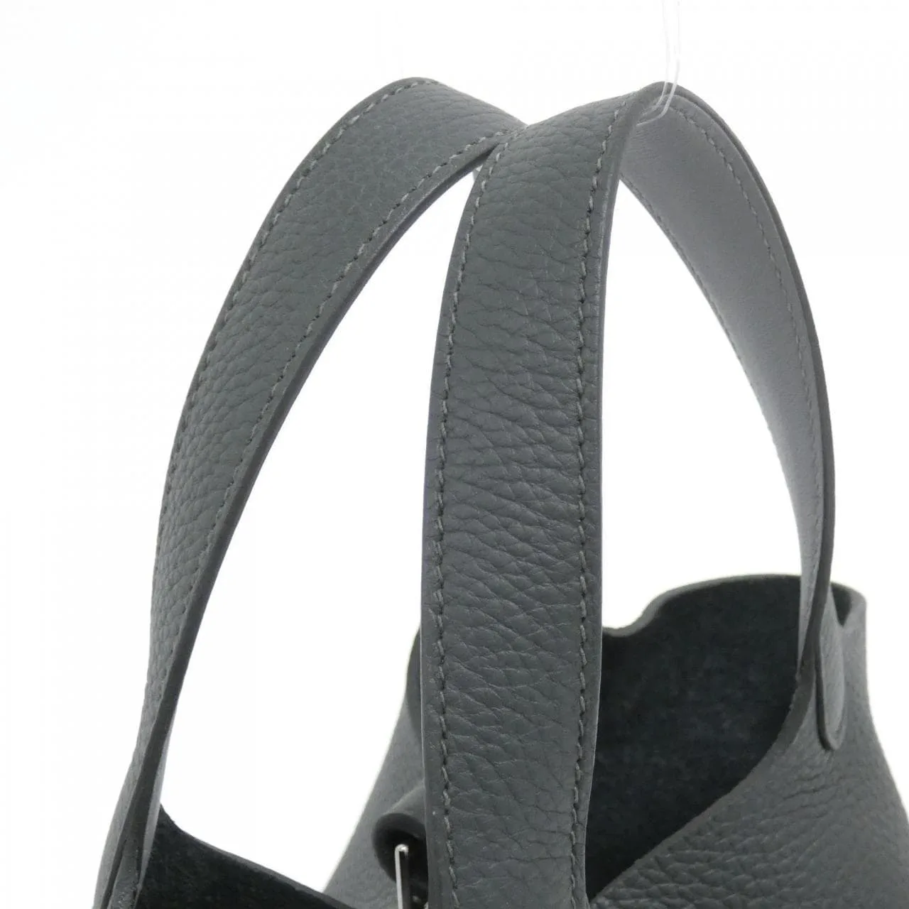 HERMES Picotin 069560CK Handbag Clemence Black Clemence Leather Rank A - Thumbnail 7