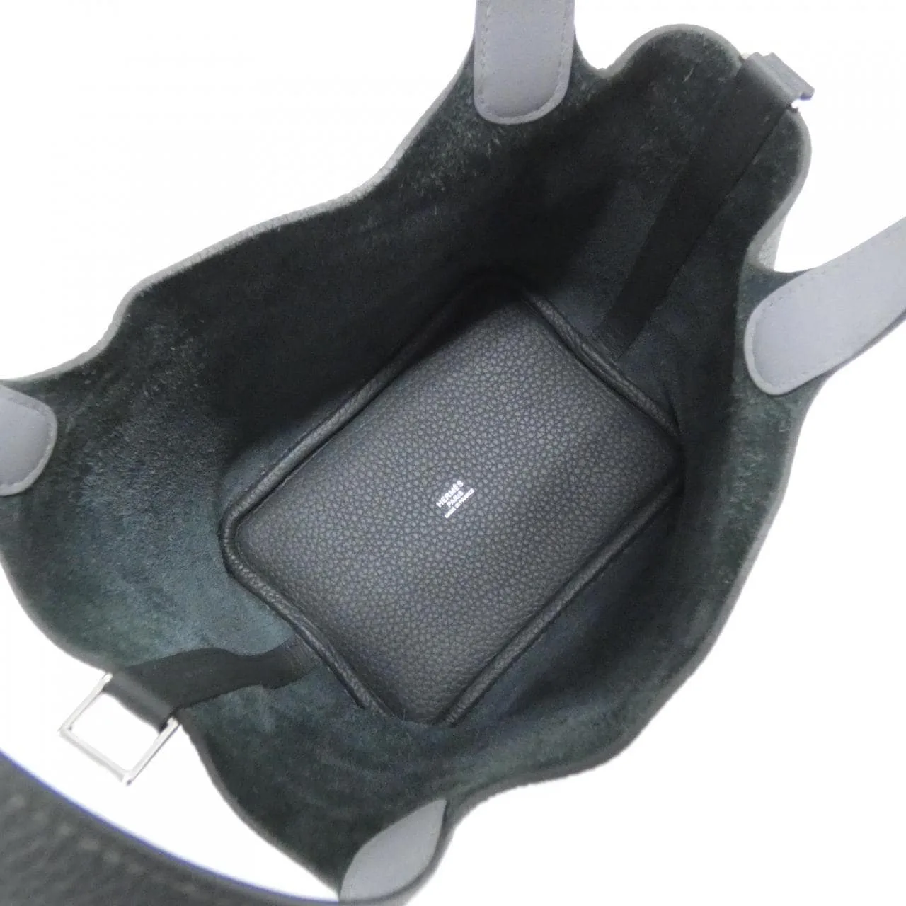 HERMES Picotin 069560CK Handbag Clemence Black Clemence Leather Rank A - Thumbnail 9