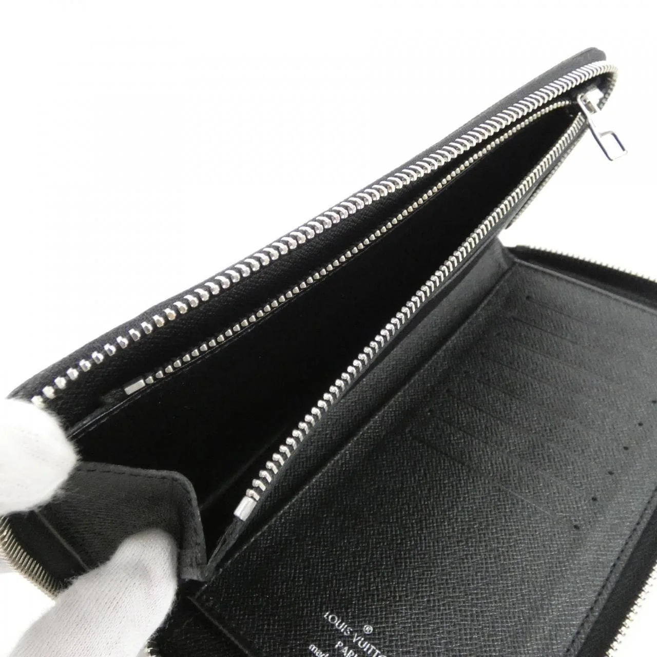 LOUIS VUITTON N63095 銀包 Damier 黑色 Damier 中古品A - 縮圖 8