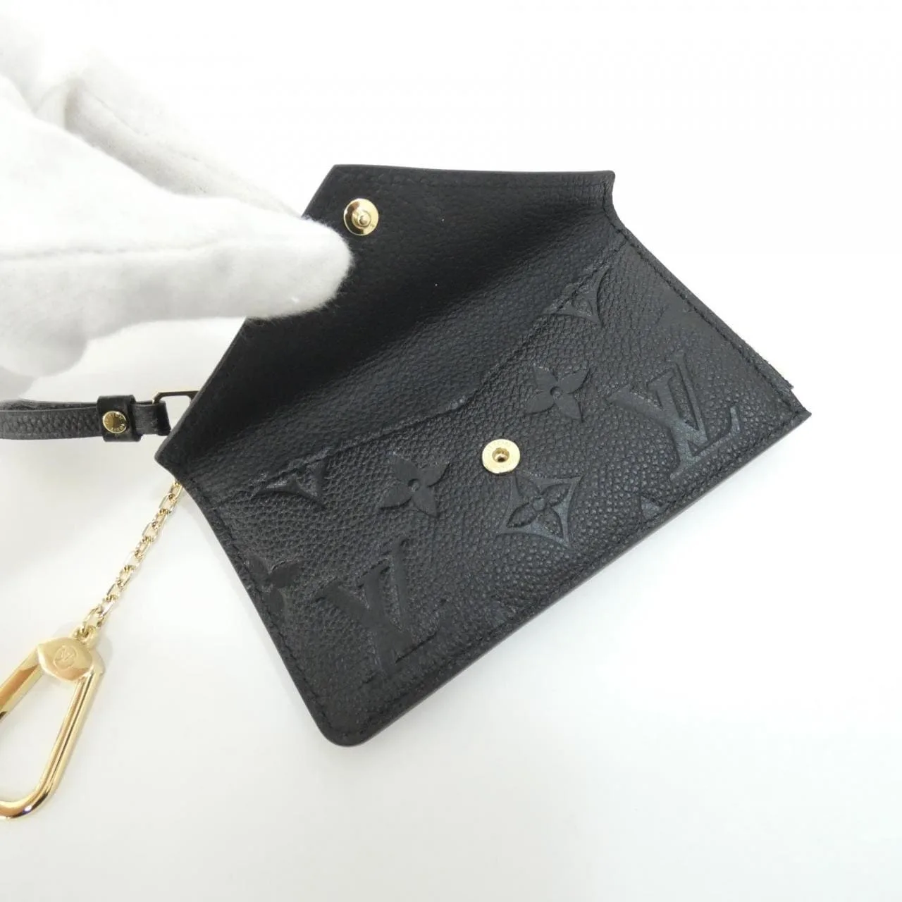 LOUIS VUITTON M69421 Coin Case Monogram 黑色 Monogram 中古品A - 縮圖 7