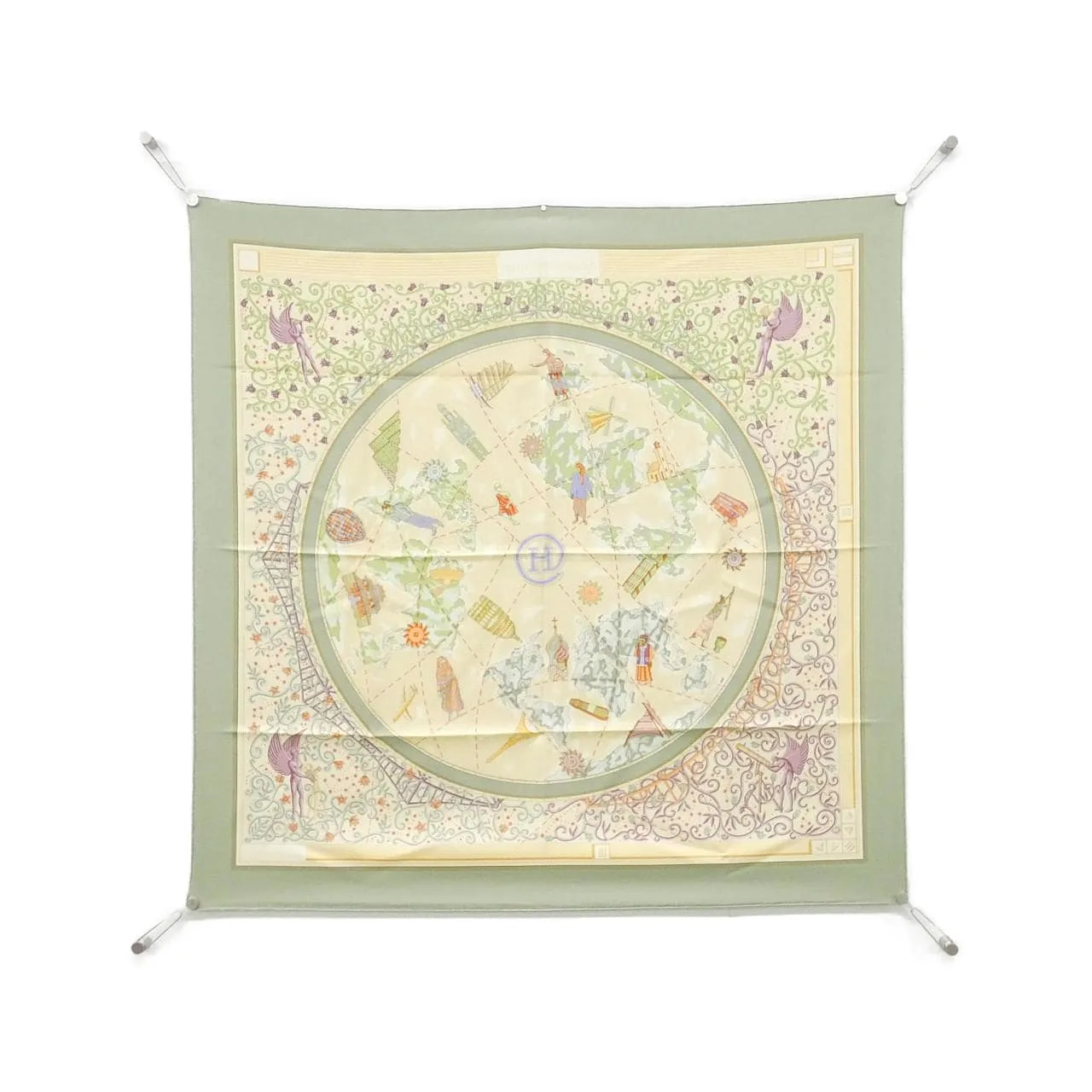 HERMES Scarf Black