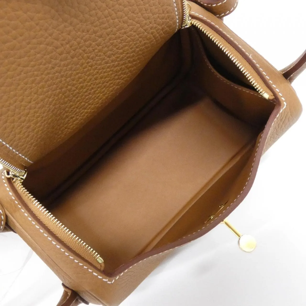 HERMES Lindy 085956CC Shoulder Clemence Gold Clemence Leather Unused - Thumbnail 5