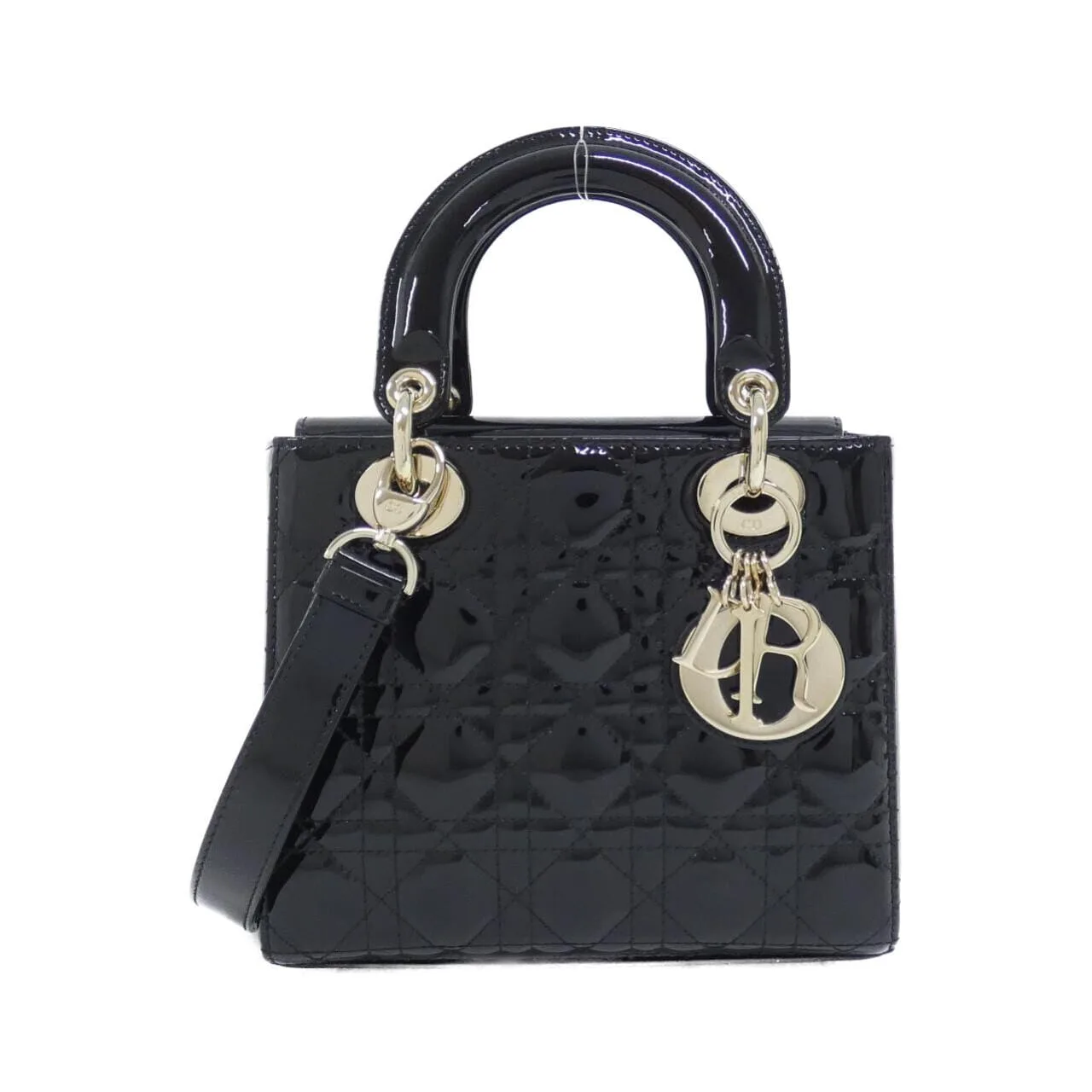 DIOR Lady Dior M0531OWCB Handbag Patent Leather Black