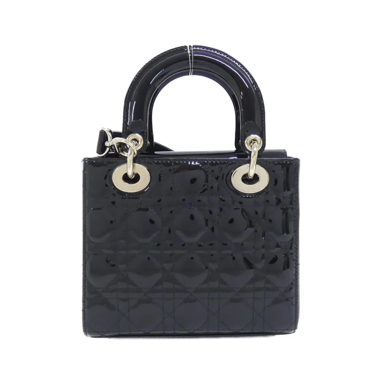 DIOR Lady Dior M0531OWCB Handbag Patent Leather Black Patent Leather Rank A - Thumbnail 2