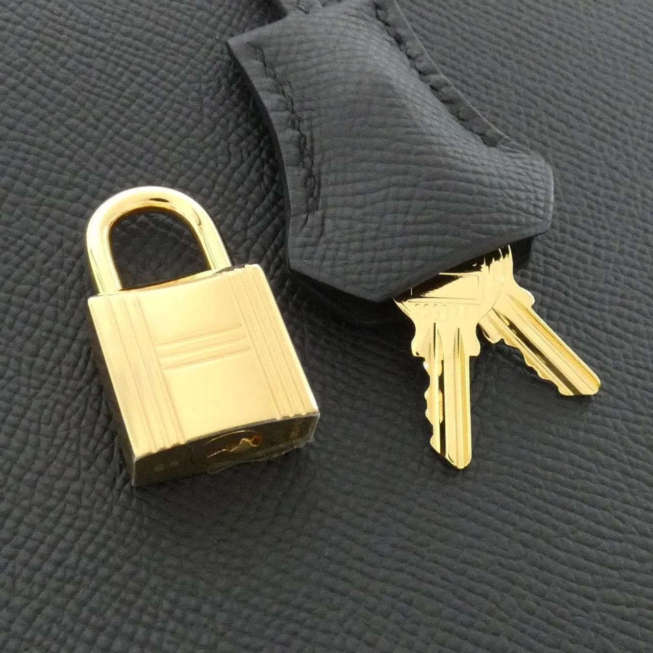 HERMES Bolide 075181CC Handbag Epsom Black Epsom Leather Rank A - Thumbnail 5