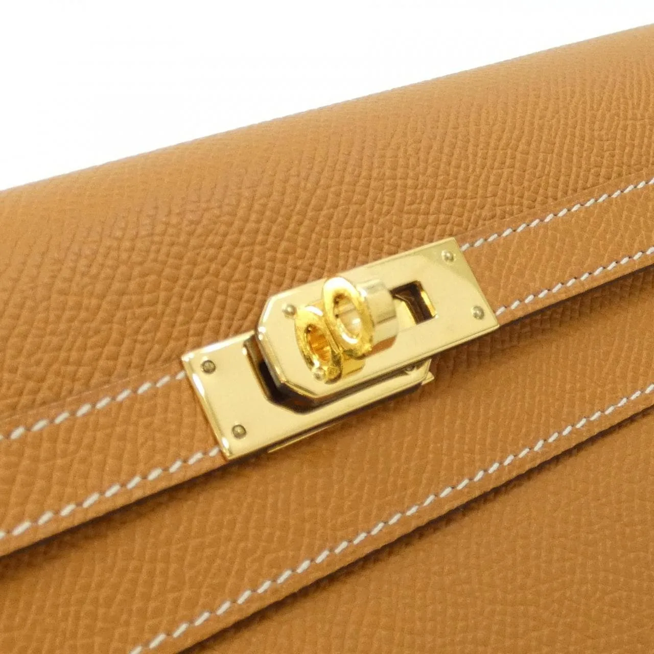 HERMES Kelly 080253CC Wallet Epsom Black Epsom Leather Rank A - Thumbnail 4