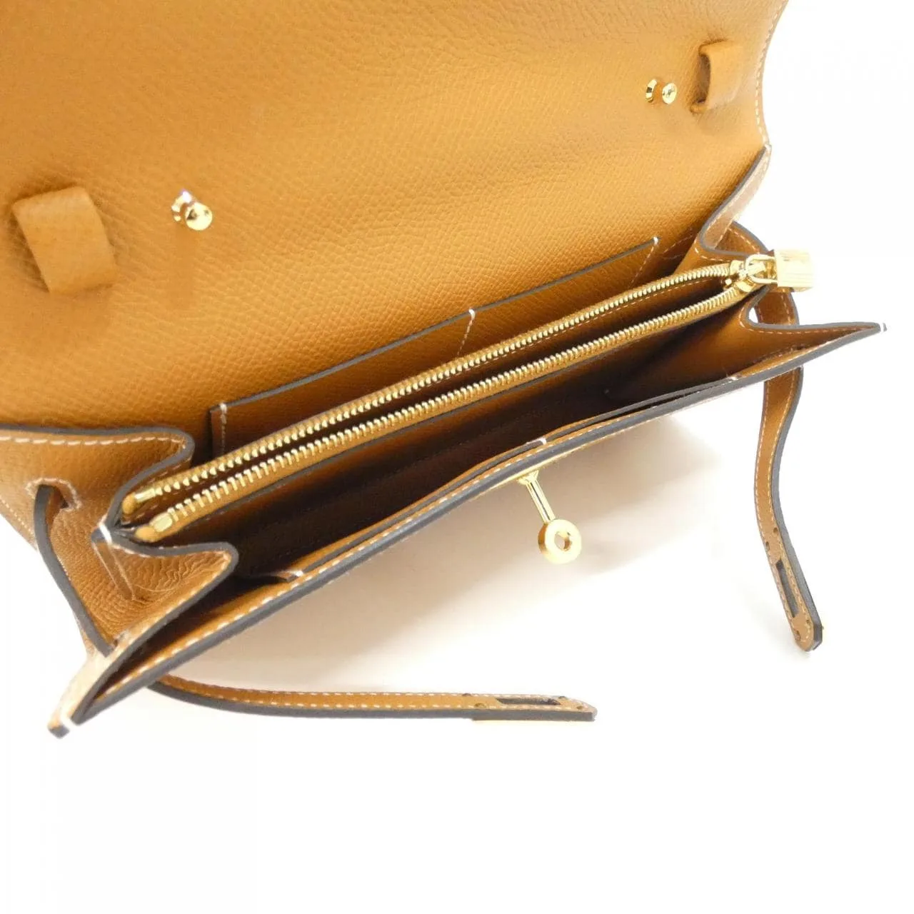 HERMES Kelly 080253CC Wallet Epsom Black Epsom Leather Rank A - Thumbnail 9