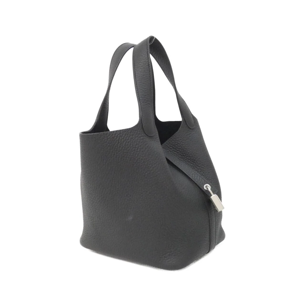 HERMES Picotin 056289CK Handbag Clemence Black