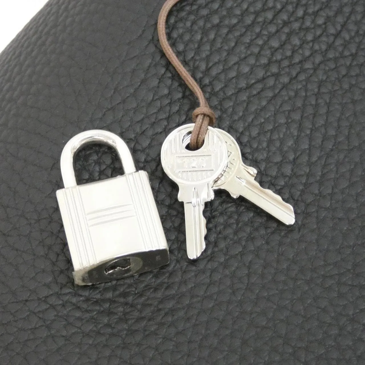 HERMES Picotin 056289CK Handbag Clemence 黑色 Clemence 皮 中古品A - 縮圖 5