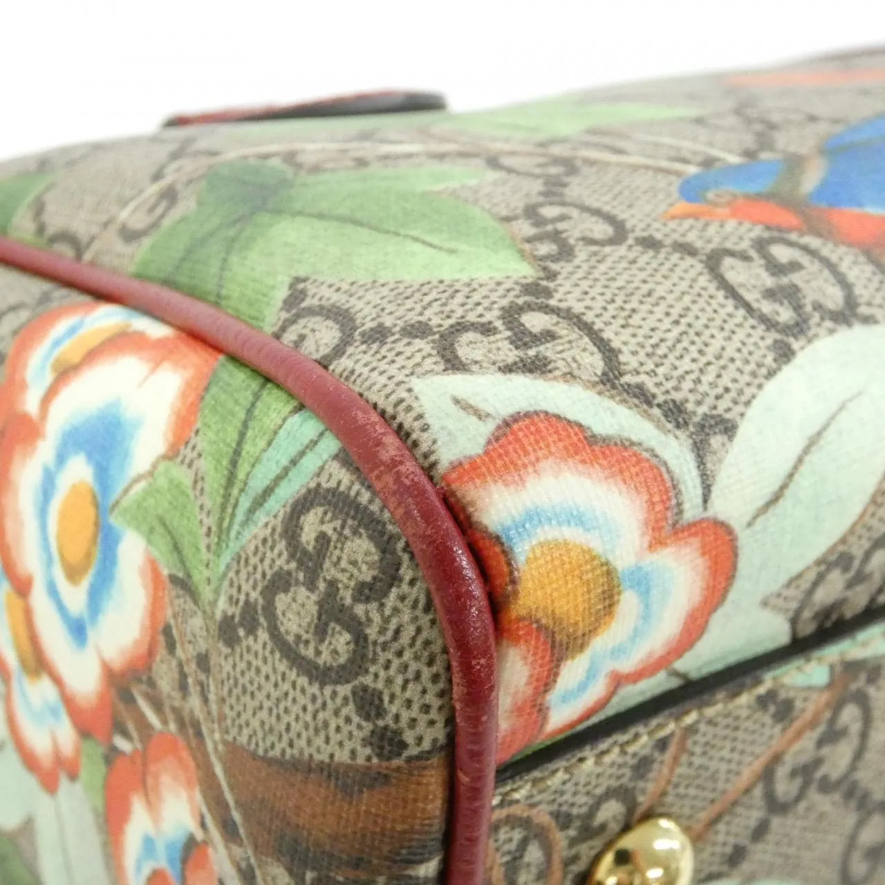 GUCCI 409529 K0L2G 波士頓包 帆布 黑色 帆布 中古品A - 縮圖 3