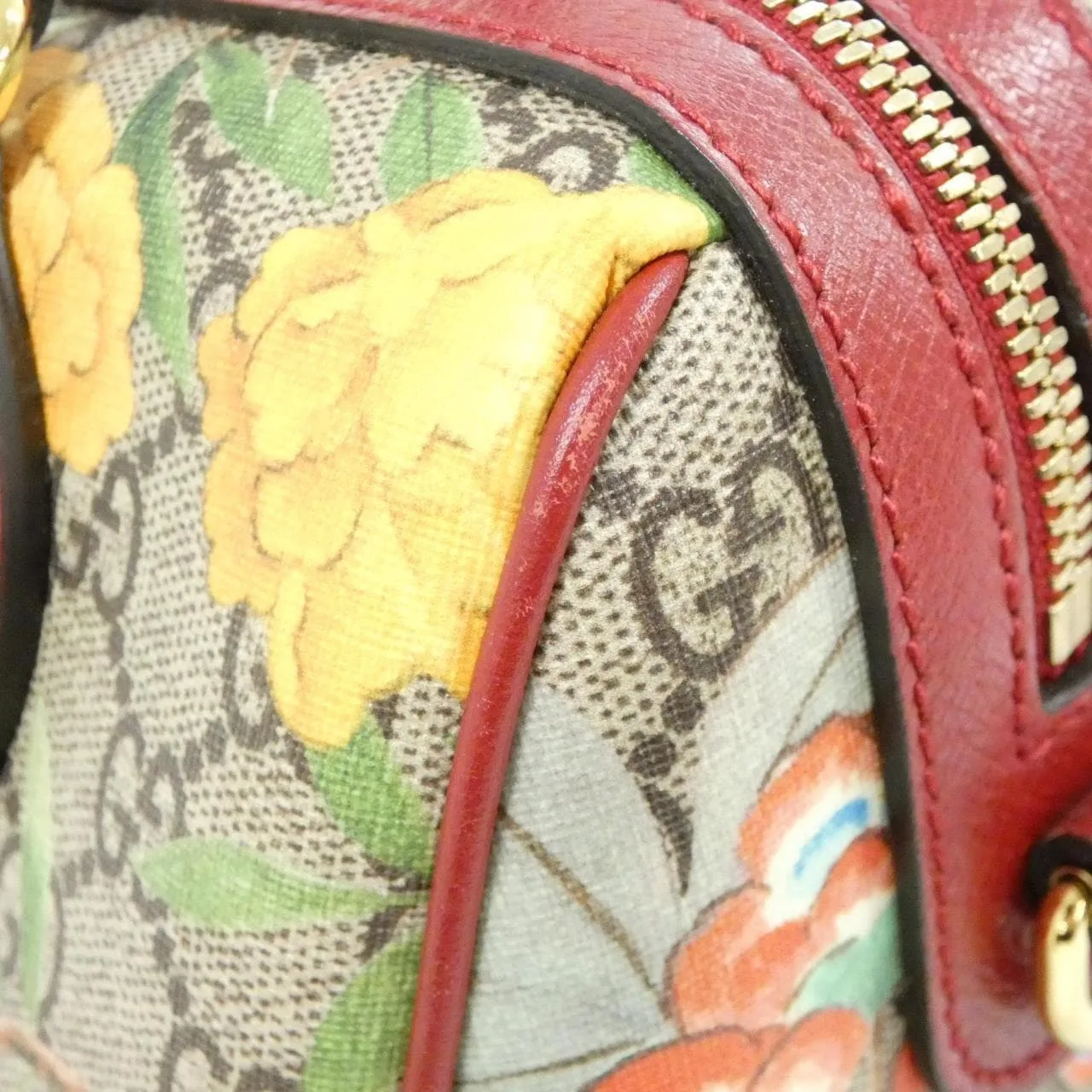 GUCCI 409529 K0L2G 波士頓包 帆布 黑色 帆布 中古品A - 縮圖 4