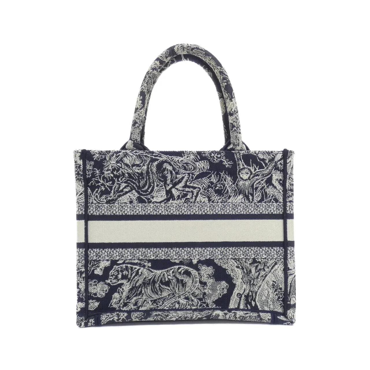 DIOR Book Tote M1265ZRGO Tote Canvas Blue Canvas Rank A - Thumbnail 2