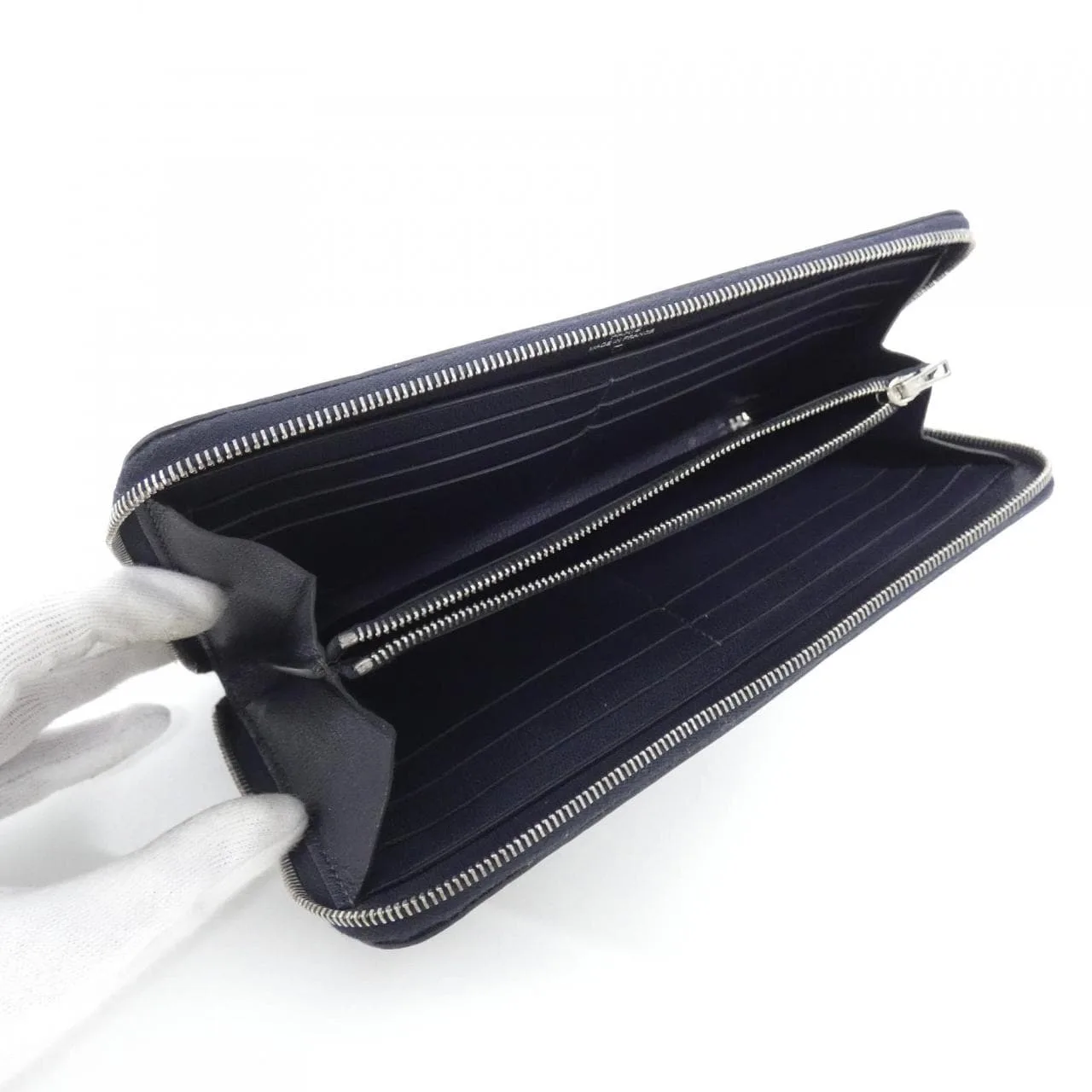 HERMES 051357CK Wallet Blue Rank A - Thumbnail 8